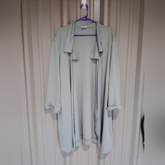 Women's 2 Piece Avocado Sage Green Midi Dress & Jacket Plus Size 3XL - Picture 4 of 5